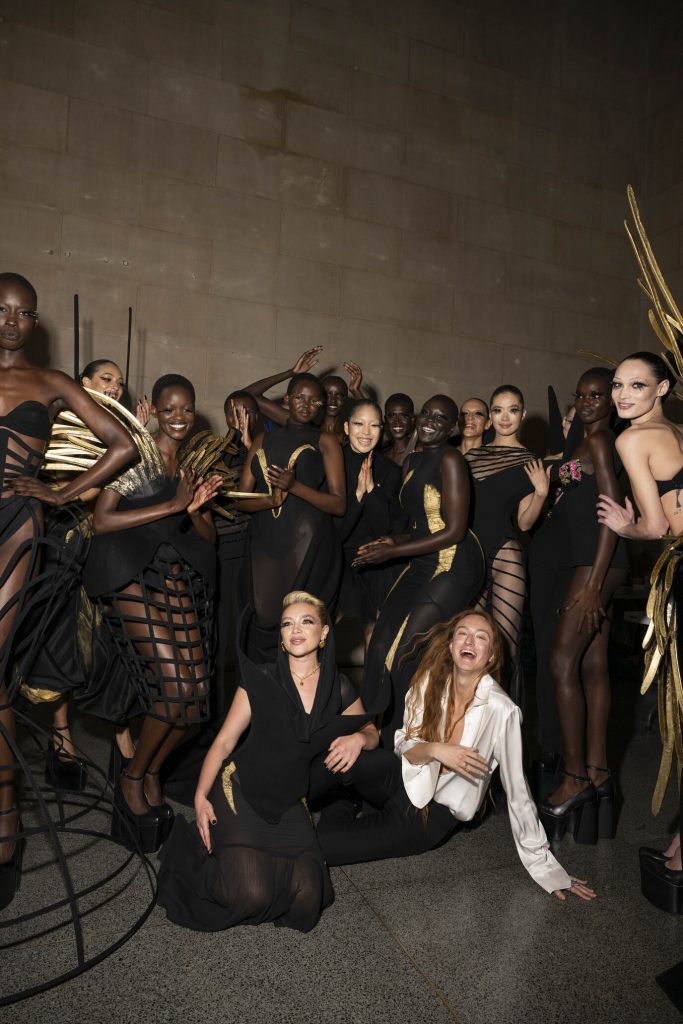 Backstage at Harris Reed 